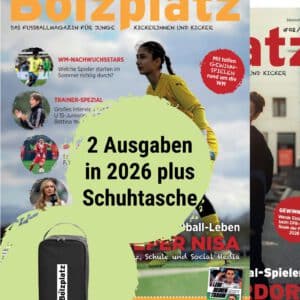 Bolzplatz 2026 (2 Ausgaben) plus Bolzplatz-Fußballschuhtasche